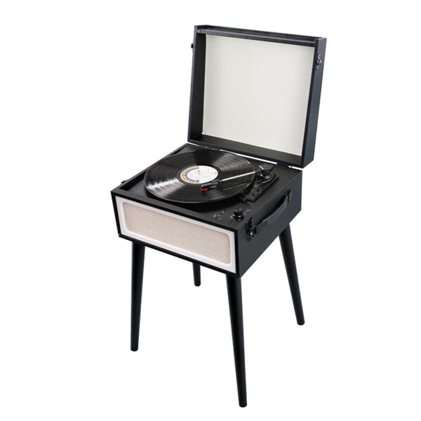 Vintage-style Record Player with Built-in Speakers and Stand - Image 9