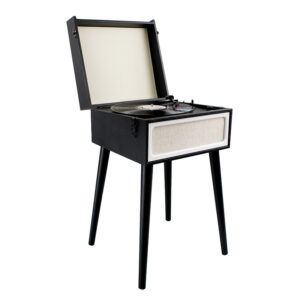 Vintage-style Record Player with Built-in Speakers and Stand