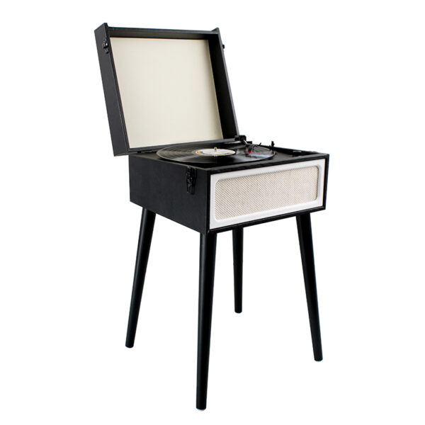 Vintage-style Record Player with Built-in Speakers and Stand